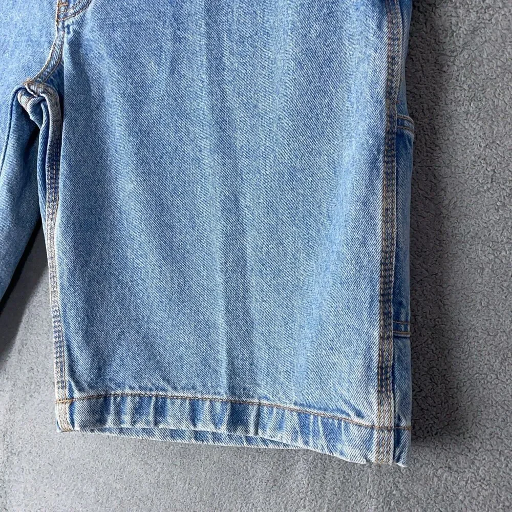 Route 66 Men's Carpenter Denim Shorts Blue Light Wash Hammer Loop Size 36